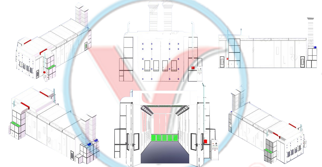 Phòng sơn xe Tải và xe Bus cao cấp 17m PSS17684
