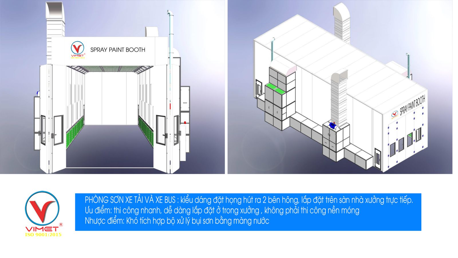 Phòng sơn xe Tải và xe Bus 15m PSS15683