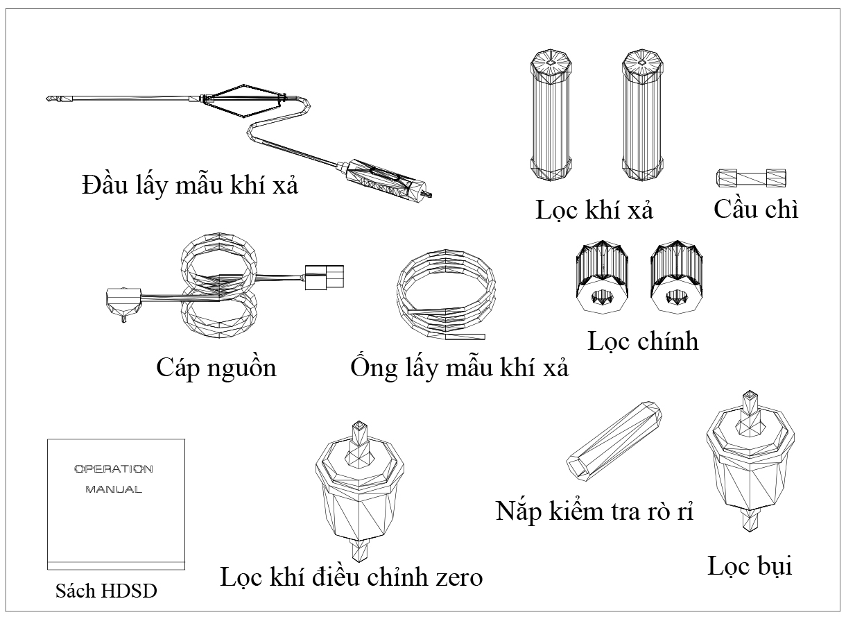 Thiết bị kiểm tra khí thải động cơ xăng Qrotech QRO-401 4 khí