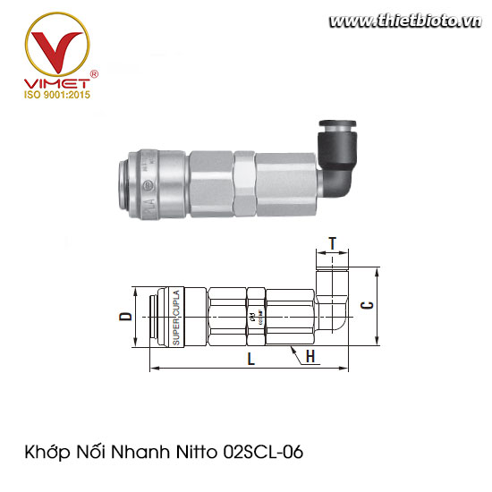 Khớp nối nhanh nitto 02SCL-06
