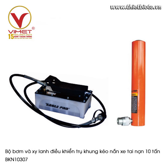 Bộ bơm và xy lanh điều khiển trụ khung kéo nắn xe tai nạn 10 tấn HIDI BKN10307