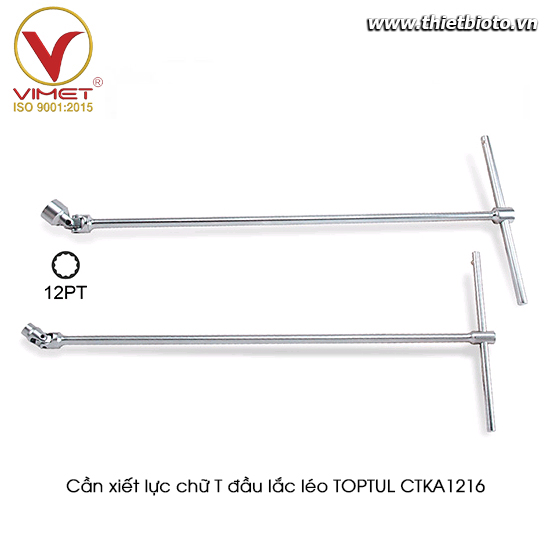 Cần xiết lực chữ T đầu tuýp lắc léo TOPTUL CTKA1216