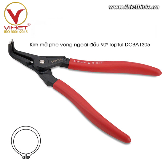 Kìm mở phe vòng ngoài đầu 90° Toptul DCBA1305