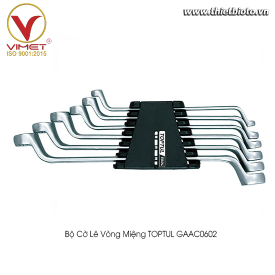 Bộ Cờ lê 2 đầu vòng 75 độ TOPTUL GAAC0602