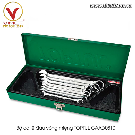 Bộ cờ lê đầu vòng miệng TOPTUL GAAD0810