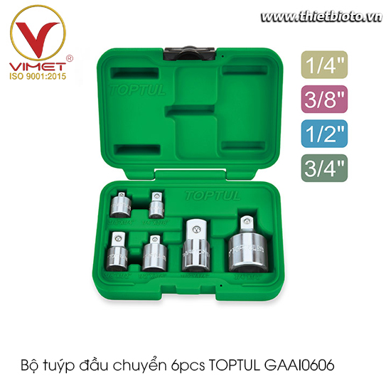 Bộ tuýp đầu chuyển 6pcs TOPTUL GAAI0606