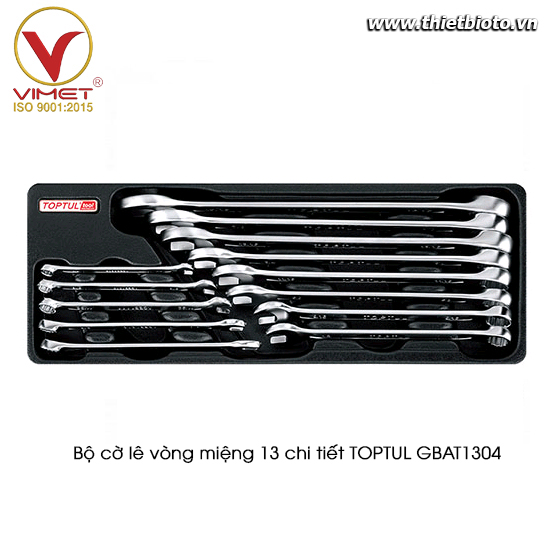 Bộ cờ lê vòng miệng 13 chi tiết TOPTUL GBAT1304