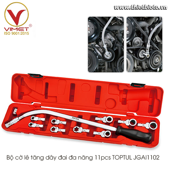 Bộ cờ lê tăng dây đai đa năng 11pcs TOPTUL JGAI1102