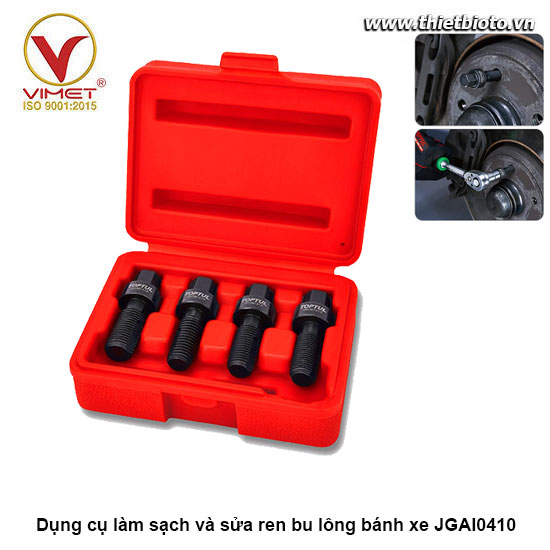 Bộ 4 chi tiết dụng cụ làm sạch và sửa ren bu lông bánh xe JGAI0410