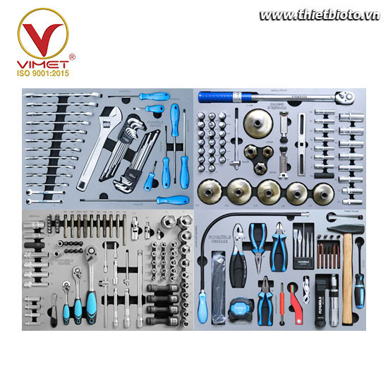 Bộ 4 khay cho tủ dụng cụ sửa chữa nhanh ô tô  241 chi tiết  VIMET TMT04241